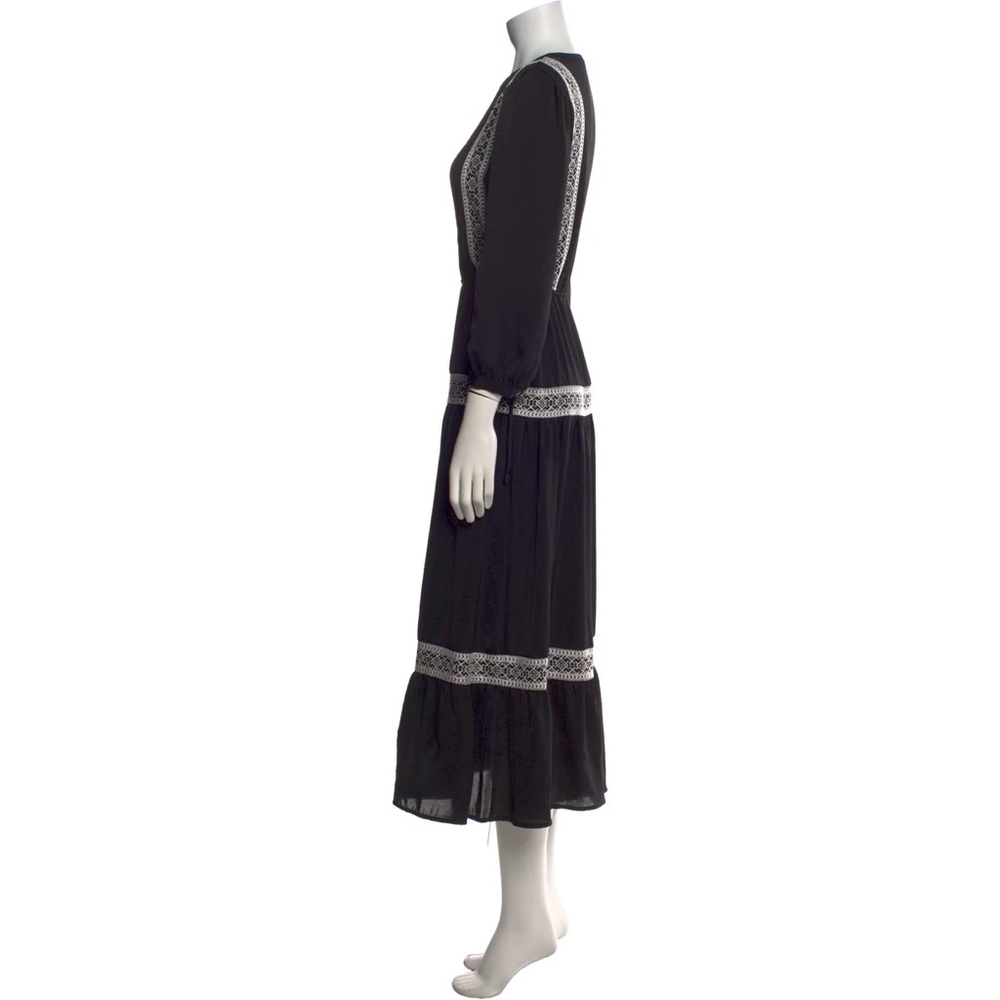 Rebecca Minkoff Black Crewneck Dress with White Trim - Picture 2 of 3